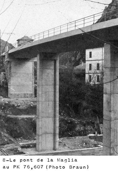 La linea del Tenda durante la ricostruzione - 8. Ponte de la Maglia.