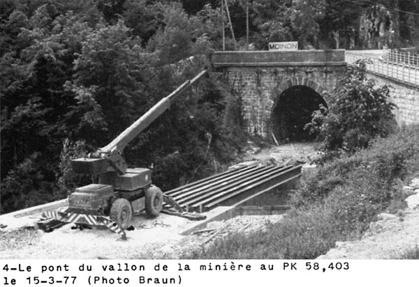 La linea del Tenda durante la ricostruzione - 4. S. Dalmazzo di Tenda, 1977.