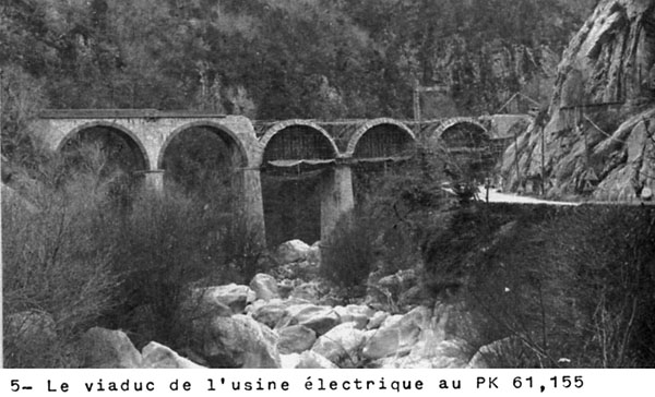 La linea del Tenda durante la ricostruzione - 5. Viadotto dell'officina elettrica.