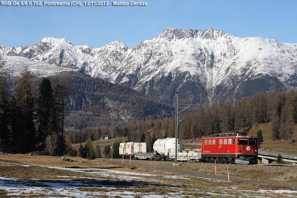 Inverno - Ge 6/6 II 702, Pontresina.