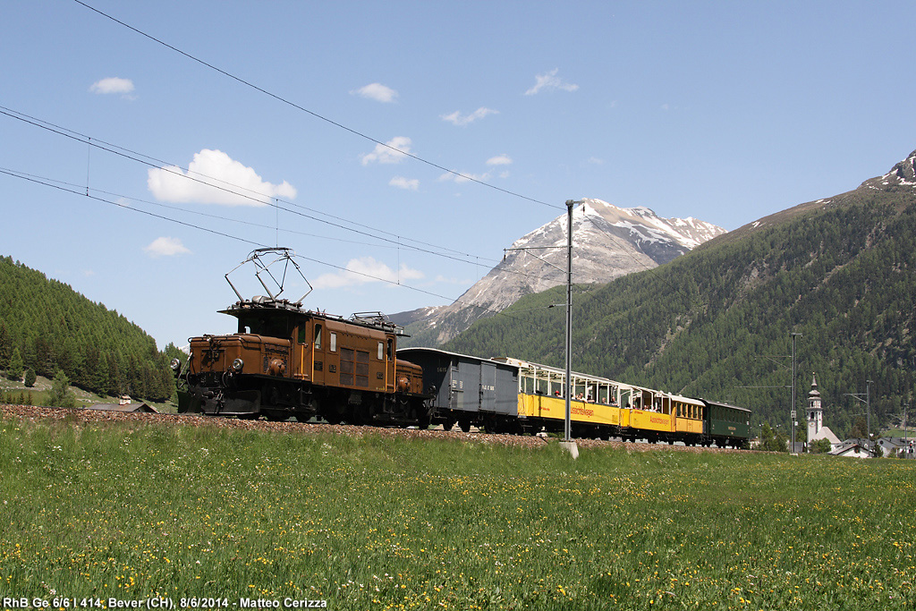 Treni storici - Ge 6/6 I 414, Bever.