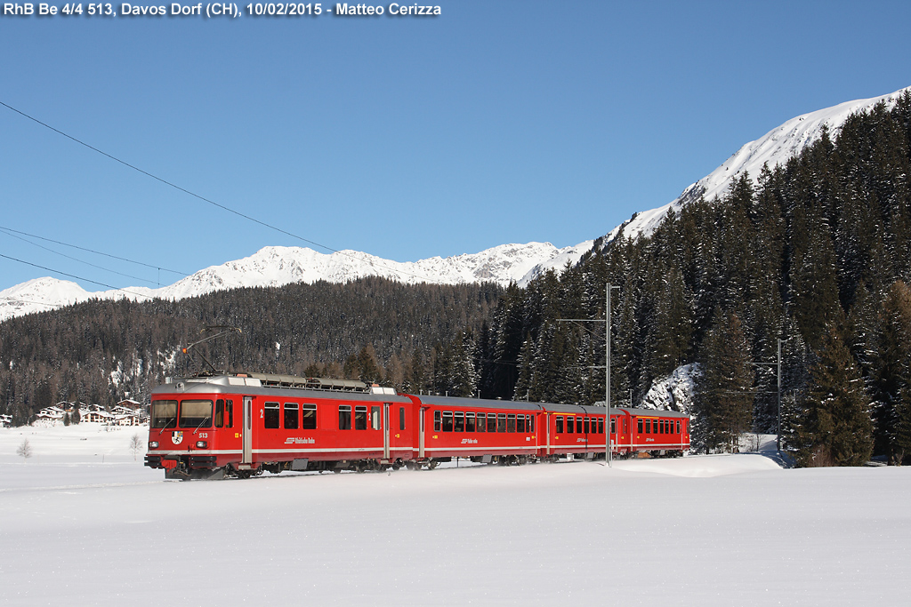 Inverno - Be 4/4 513, Davos Dorf.