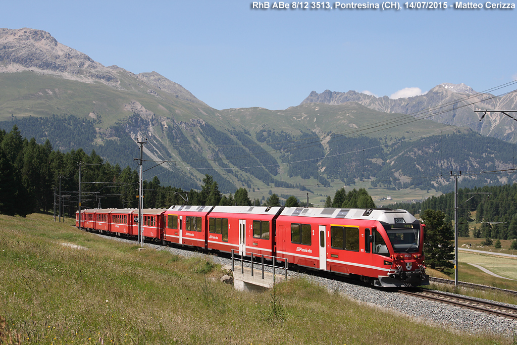 Primavera-Estate - ABe 812 3513, Pontresina.