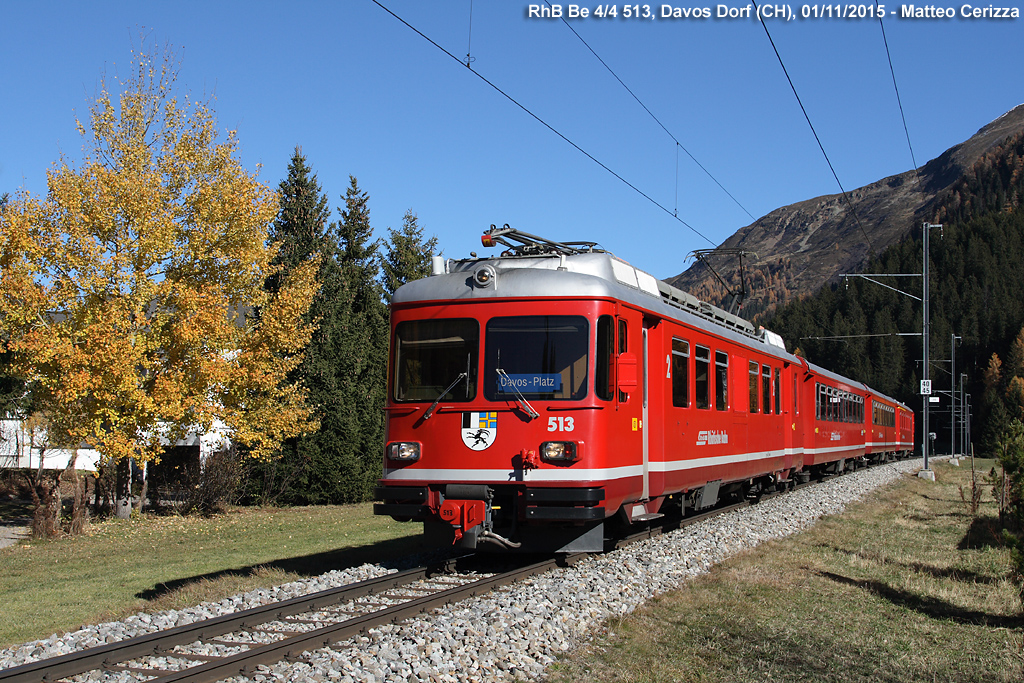 Autunno - Be 4/4 513, Davos Dorf.