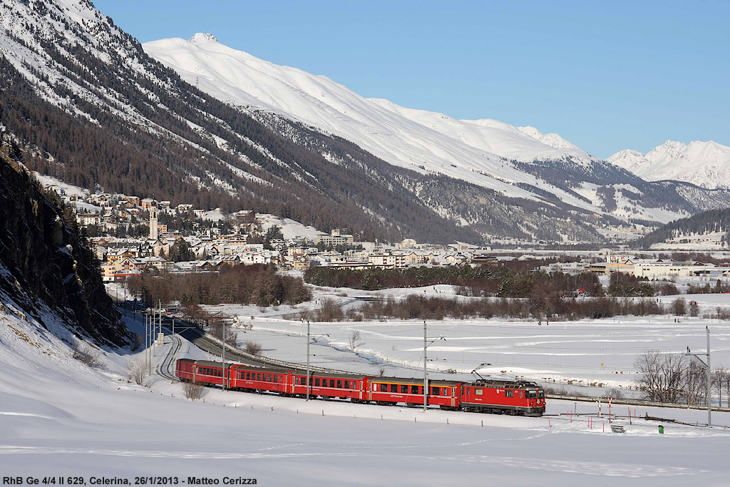 Inverno - Ge 4/4 II 629, Celerina.