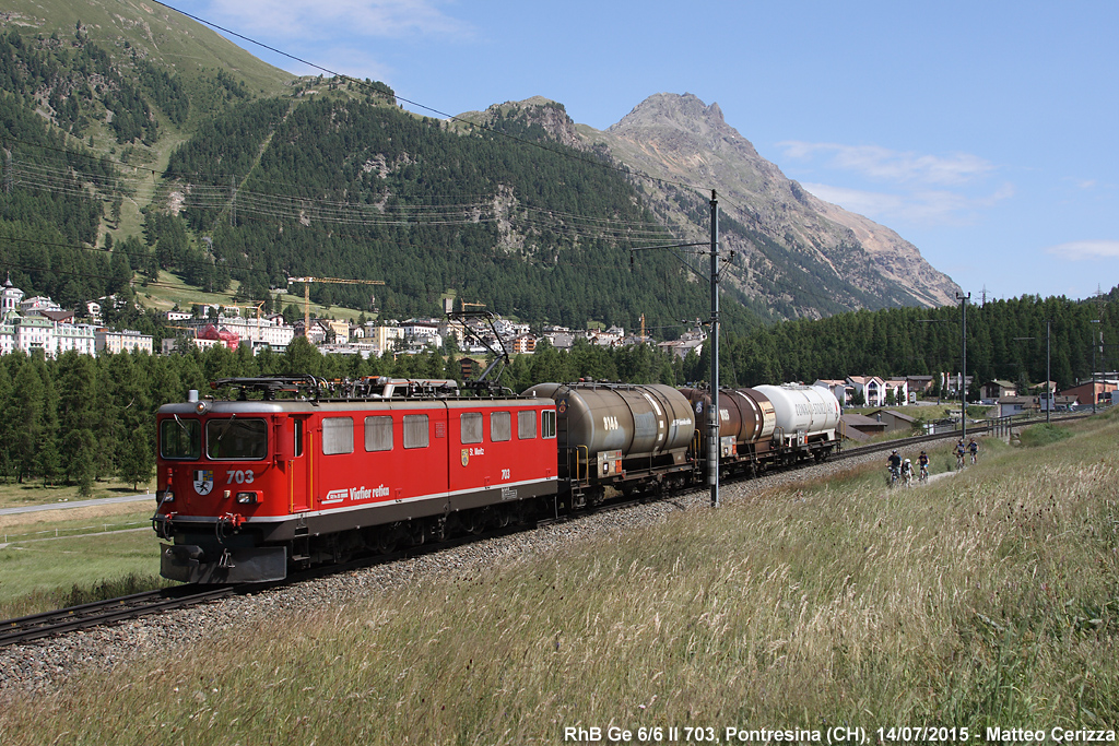 Primavera-Estate - Ge 6/6 II 703, Pontresina.