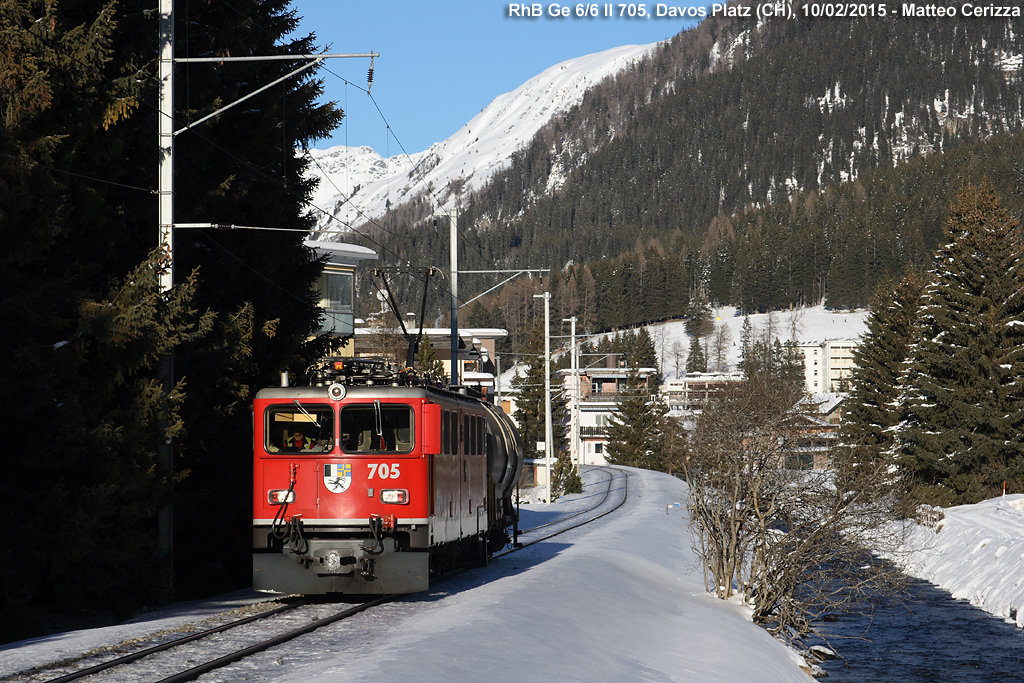 Inverno - Ge 6/6 II 705, Davos Platz.