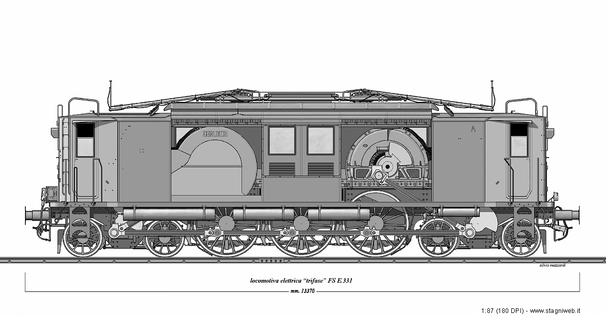 Locomotive elettriche trifasi - E.331 (aperta)