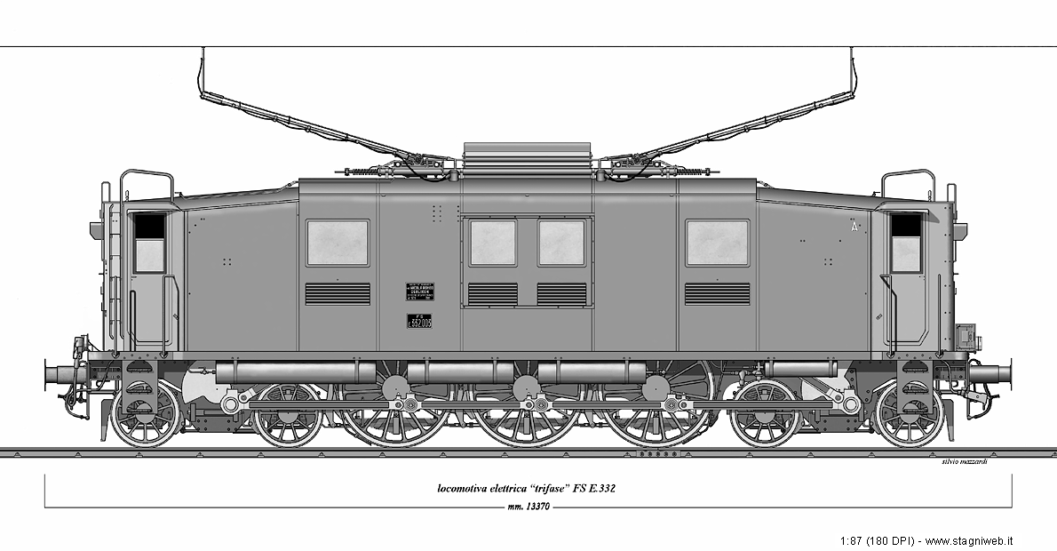 Locomotive elettriche trifasi - E.332