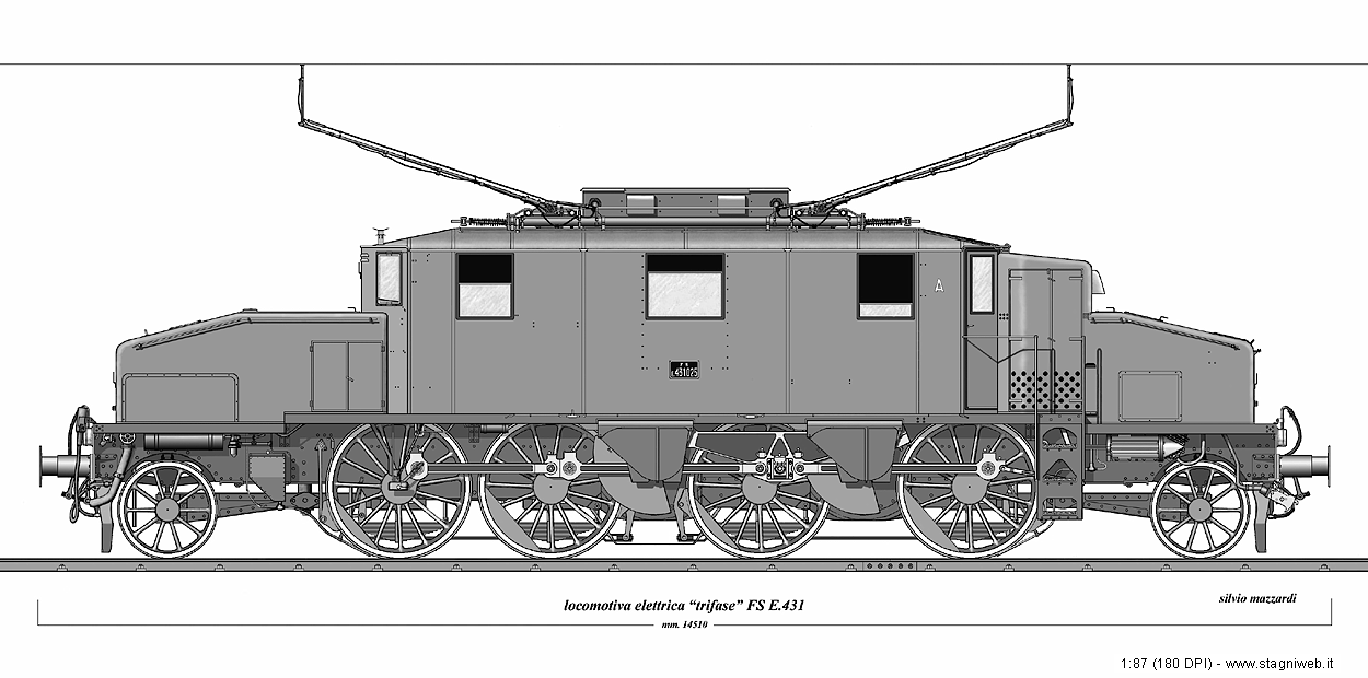 Locomotive elettriche trifasi - E.431