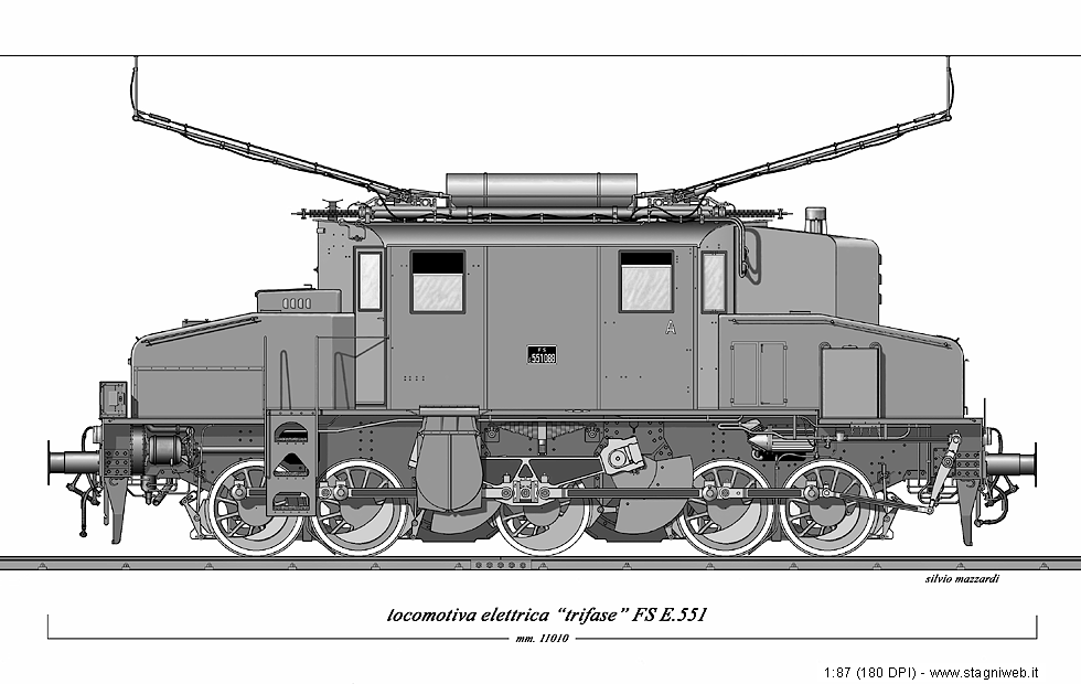 Locomotive elettriche trifasi - E.551