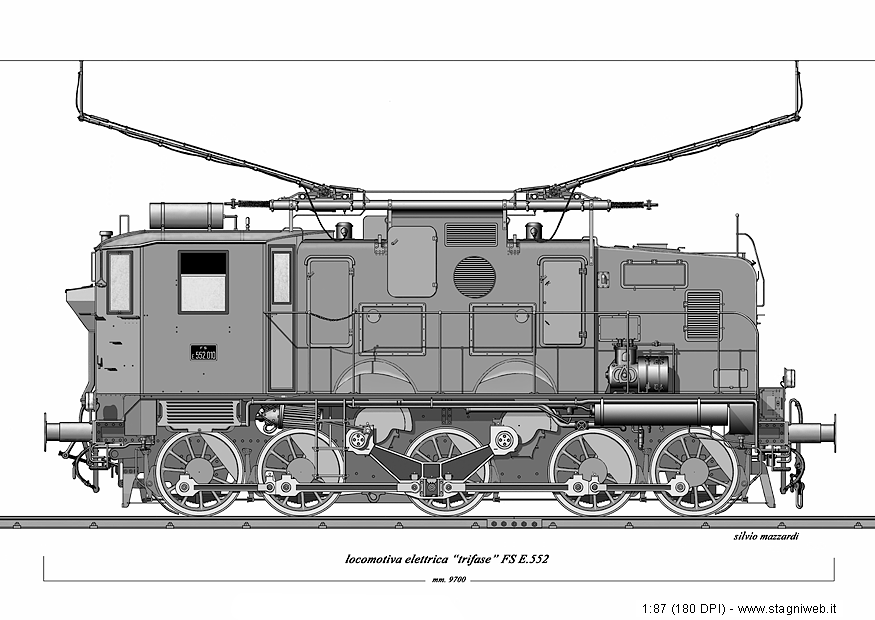 Locomotive elettriche trifasi - E.552