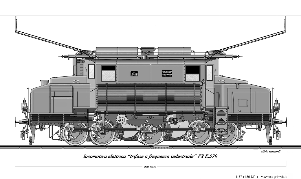 Locomotive a frequenza industriale - E.570