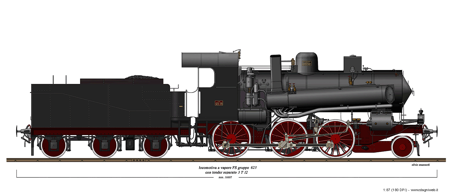 Locomotive a vapore - Gr. 623 Franco-Crosti