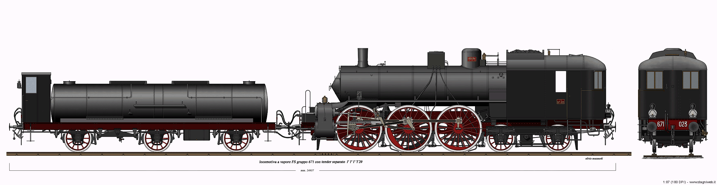 Locomotive a vapore - Gr. 671