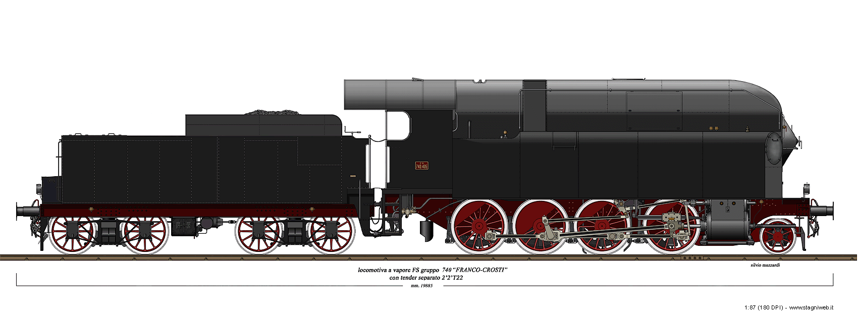 Locomotive a vapore - Gr. 740 Franco-Crosti