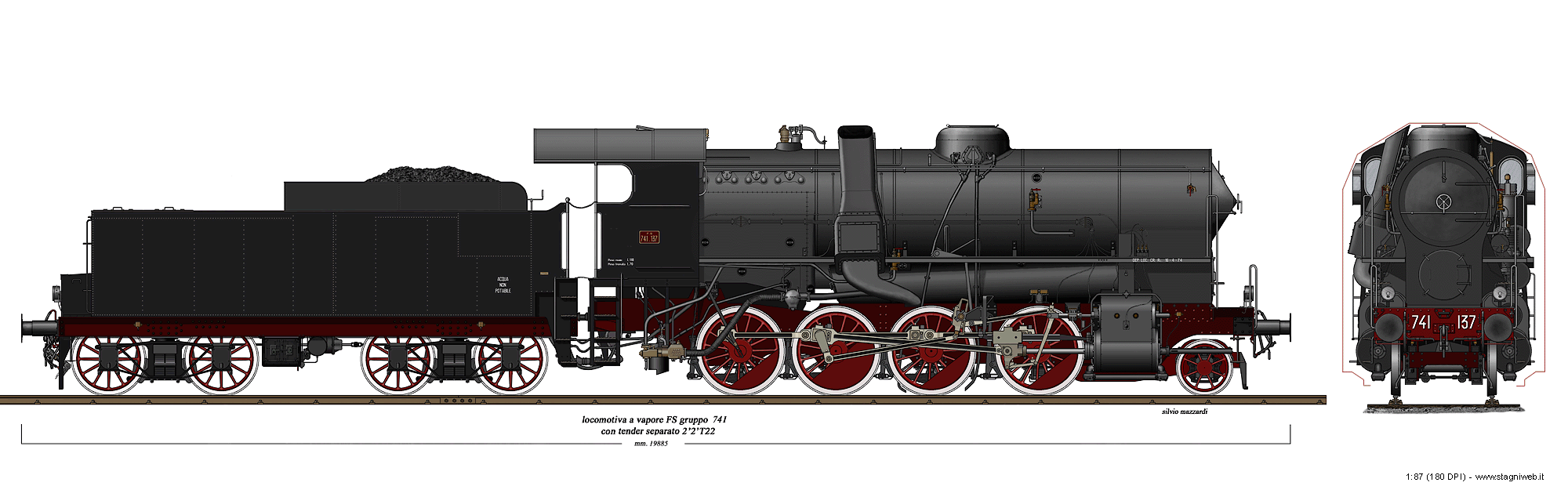 Locomotive a vapore - Gr. 741 Franco-Crosti