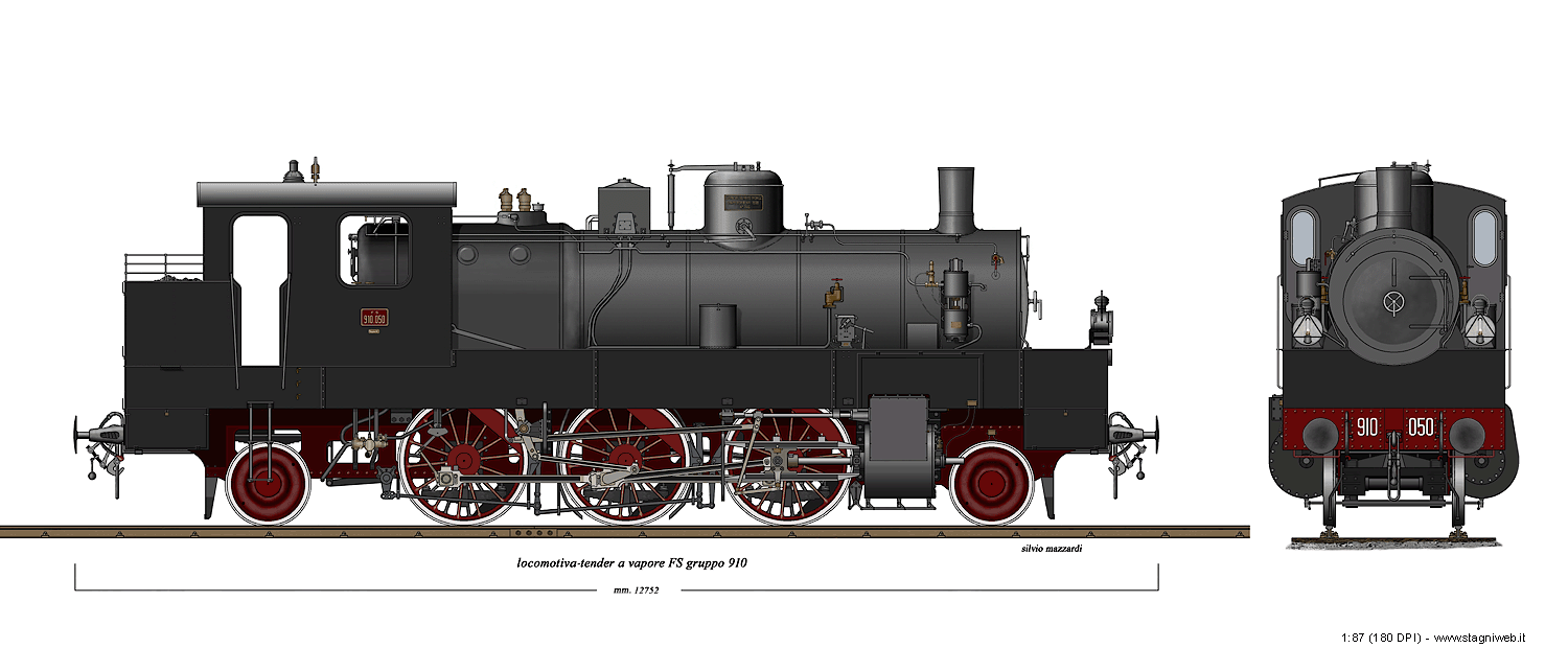 Locomotive a vapore - Gr. 910