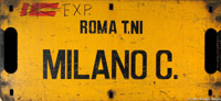 Cartelli di percorrenza - Espresso Roma-Milano.