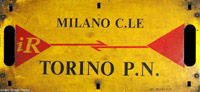 Cartelli di percorrenza - Interregionale Milano-Torino.