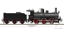 Locomotive a vapore con tender separato - Gr. 290