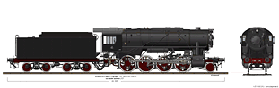 Locomotive a vapore con tender separato - Gr. 736