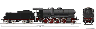 Locomotive a vapore con tender separato - Gr. 741 Franco-Crosti