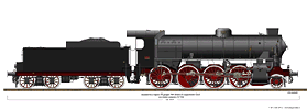 Locomotive a vapore con tender separato - Gr. 744