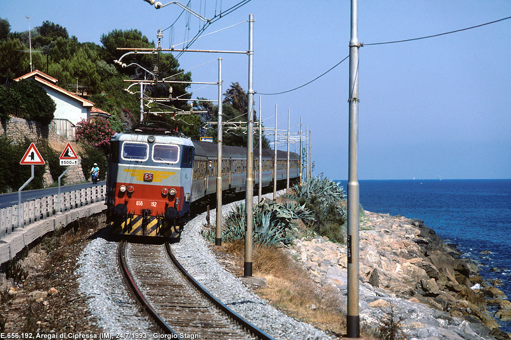 Classic Riviera: gli anni '90, l'ultima stagione dei treni internazionali - Aregai di Cipressa.