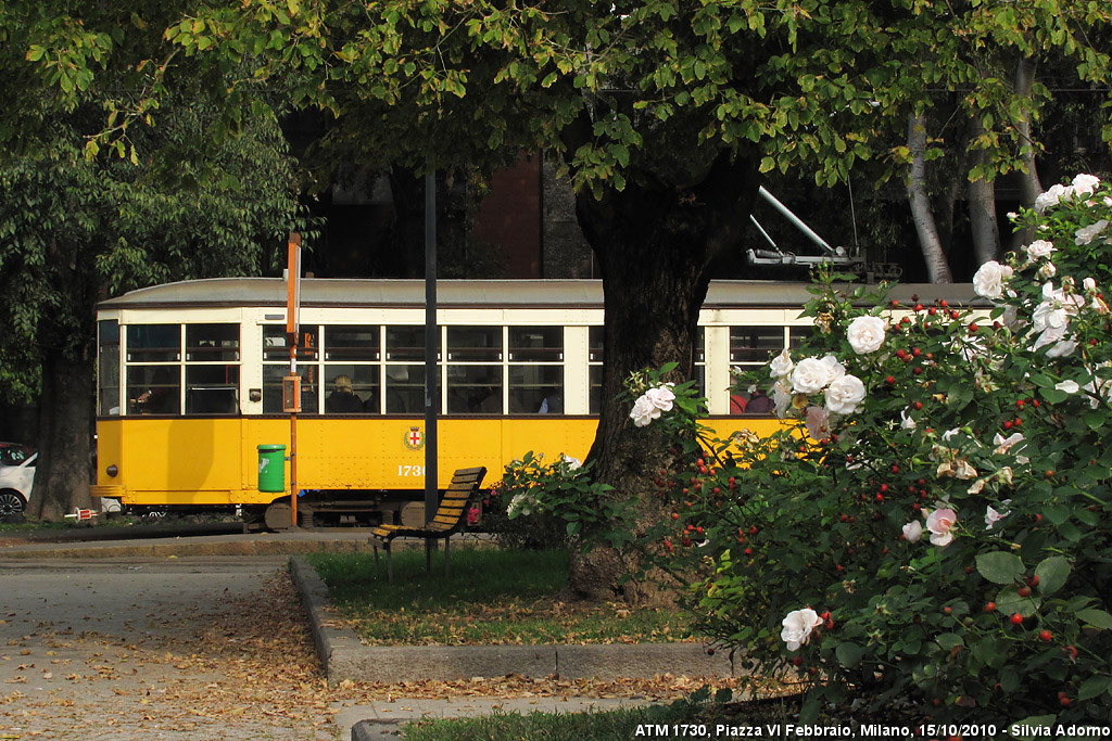 Tram a Milano - P.za VI Febbraio.