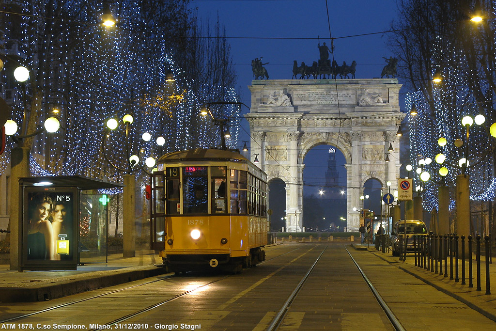 Tram a Milano - Corso Sempione.