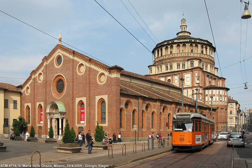 Tram a Milano - S. Maria delle Grazie.