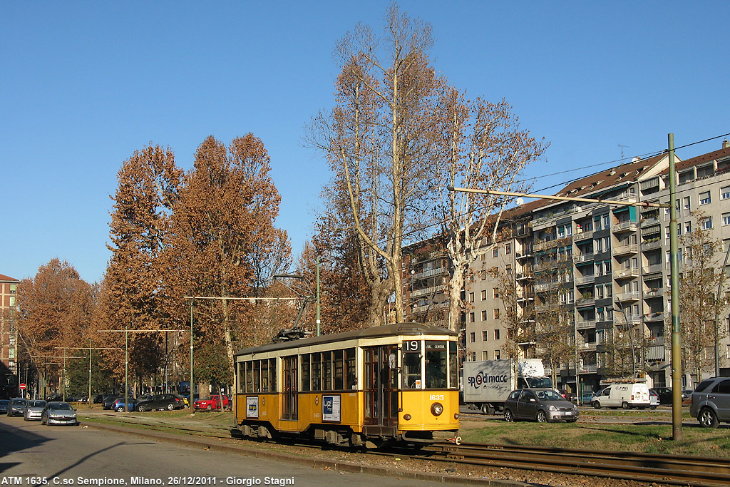 Tram a Milano - C.so Sempione.