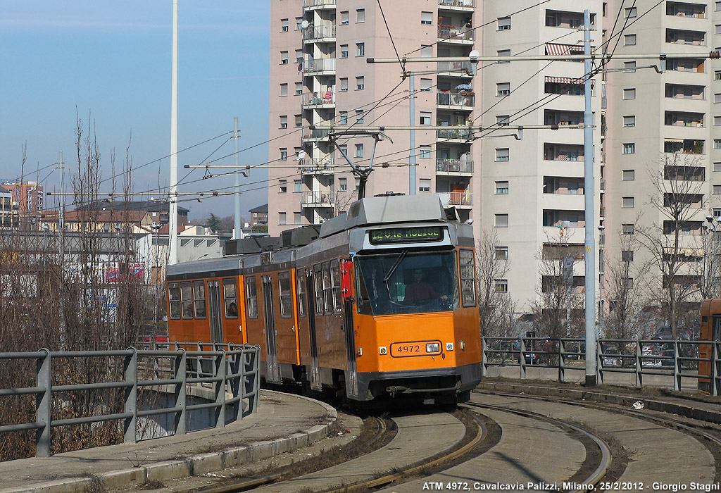 Tram a Milano - Cavalcavia Palizzi.