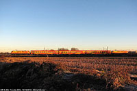 Un treno tutto arancio - Trecate.