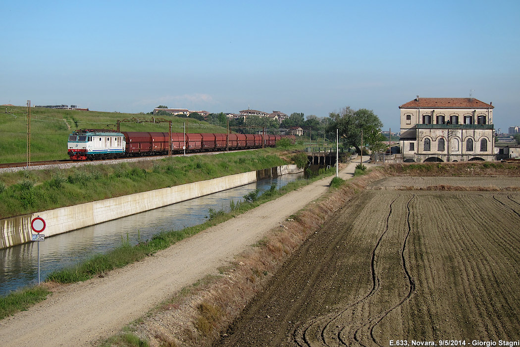 Risaie intorno a Novara - Novara (linea per Alessandria).