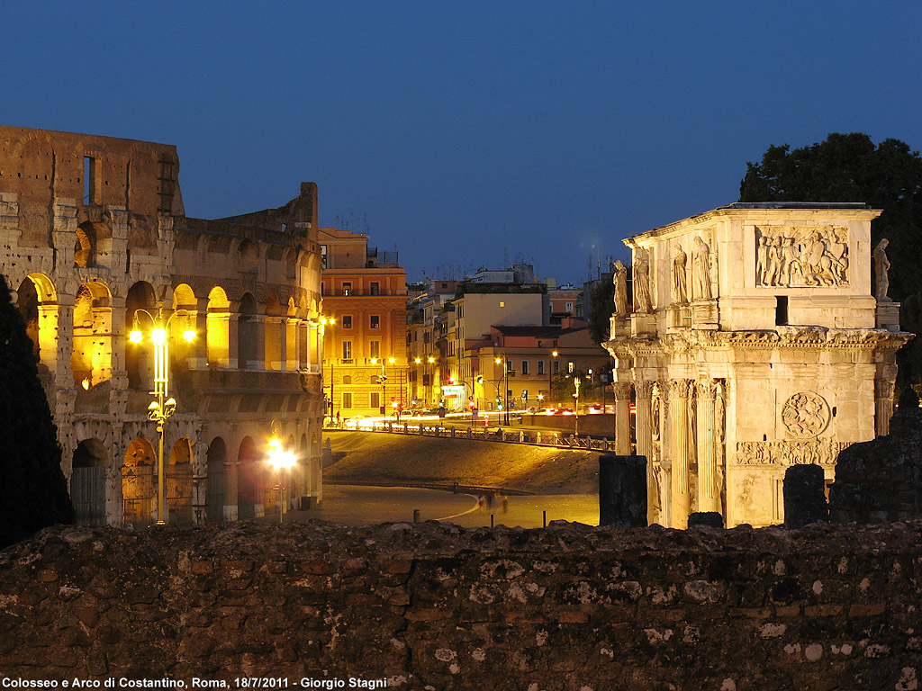 La civilt classica - Colosseo e Arco di Costantino.