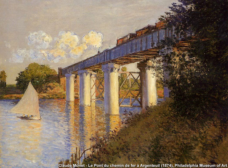 Claude Monet (1840-1926) - Le Pont du chemin de fer  Argenteuil (1874)