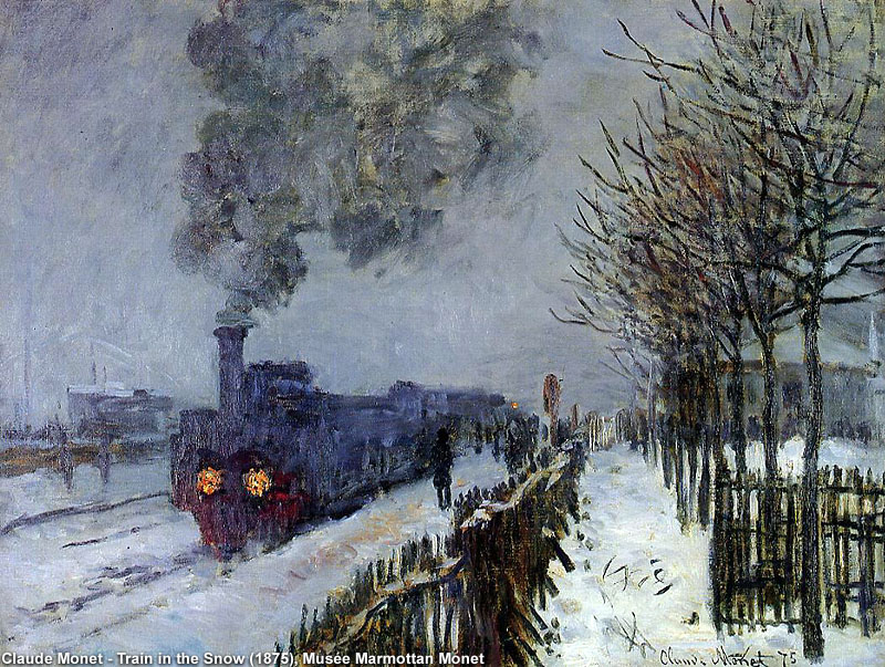 Claude Monet (1840-1926) - Train in the Snow (1875)