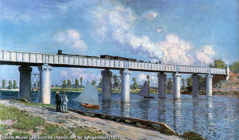 Claude Monet (1840-1926) - Le Pont de chemin de fer  Argenteuil (1873)