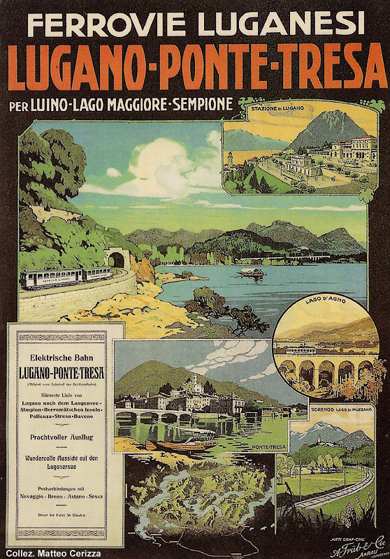 Manifesti ferroviari - Lugano-Ponte Tresa.