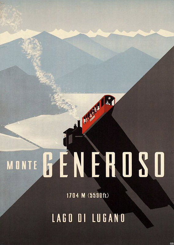 Manifesti ferroviari - Monte Generoso.
