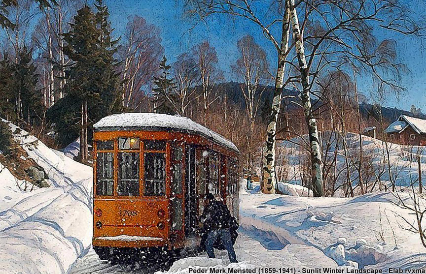 Un treno dentro il quadro! - Peder Mrk Mnsted (1859-1941)