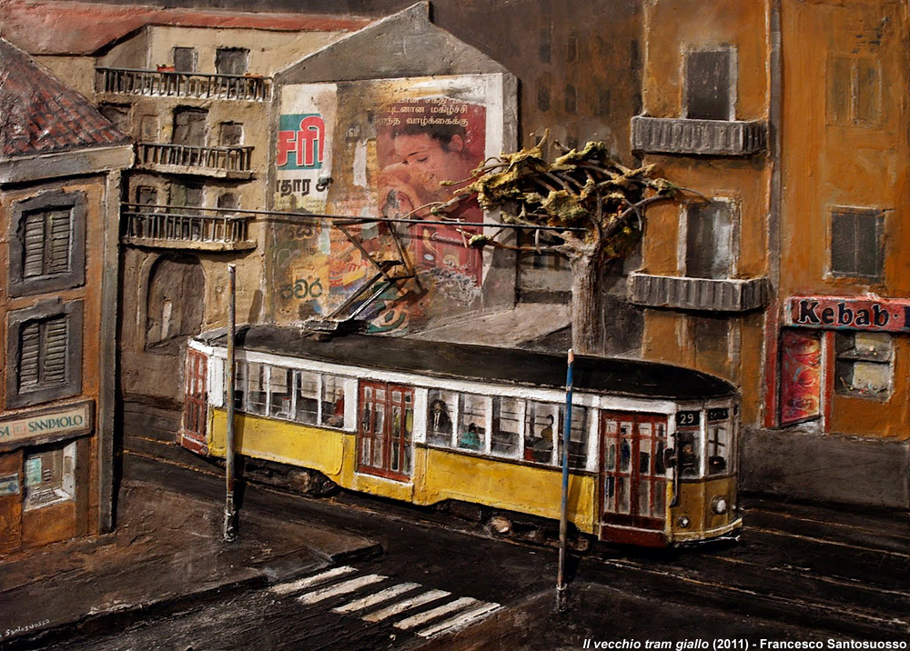 Francesco Santosuosso - Il vecchio tram giallo.