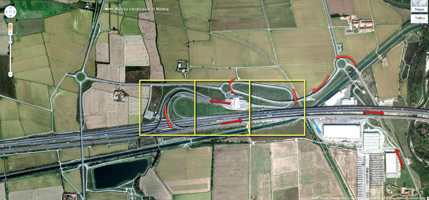 Il rifacimento della A4 e altri casi - A4, casello di Novara Ovest.