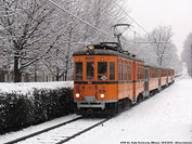 Neve sulla citt - Tranvia Milano-Limbiate.