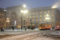 Neve sulla citt - Piazza Scala.