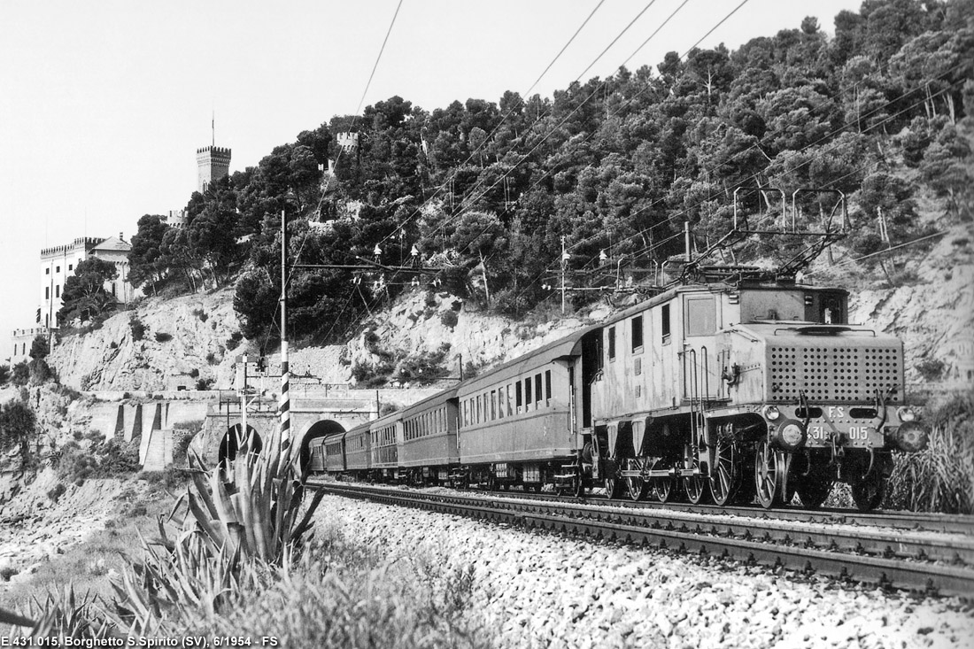 Il treno fotografico del 1954 - Borghetto S.Spirito.