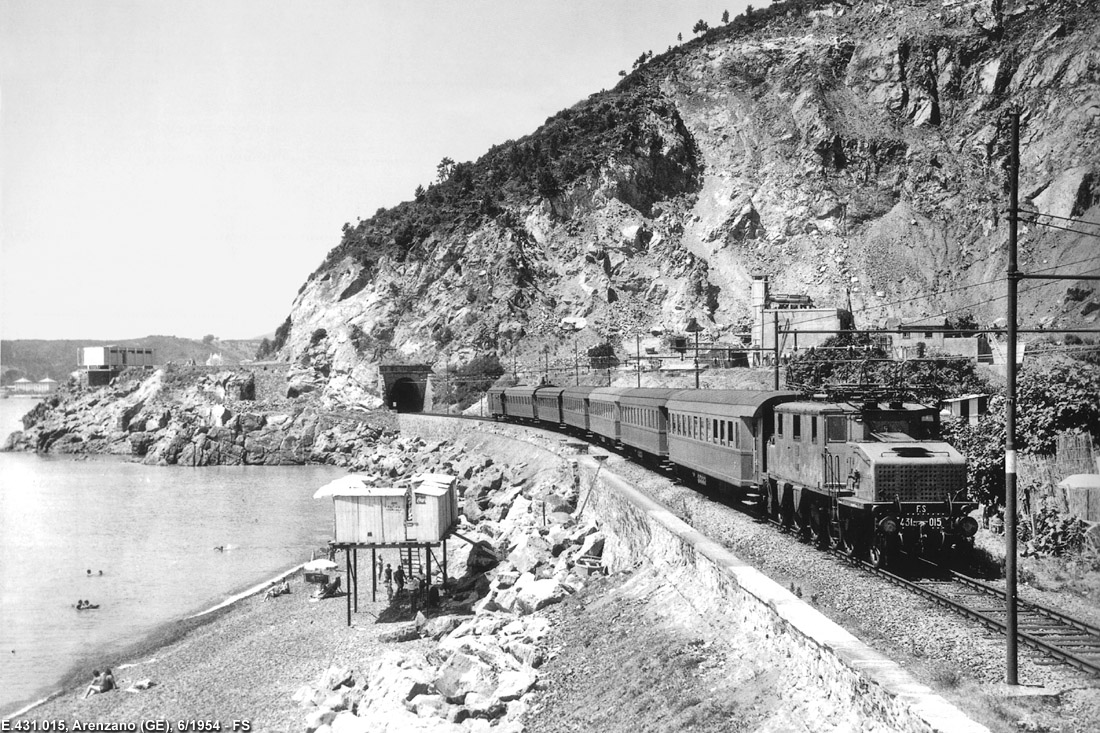 Il treno fotografico del 1954 - Arenzano.