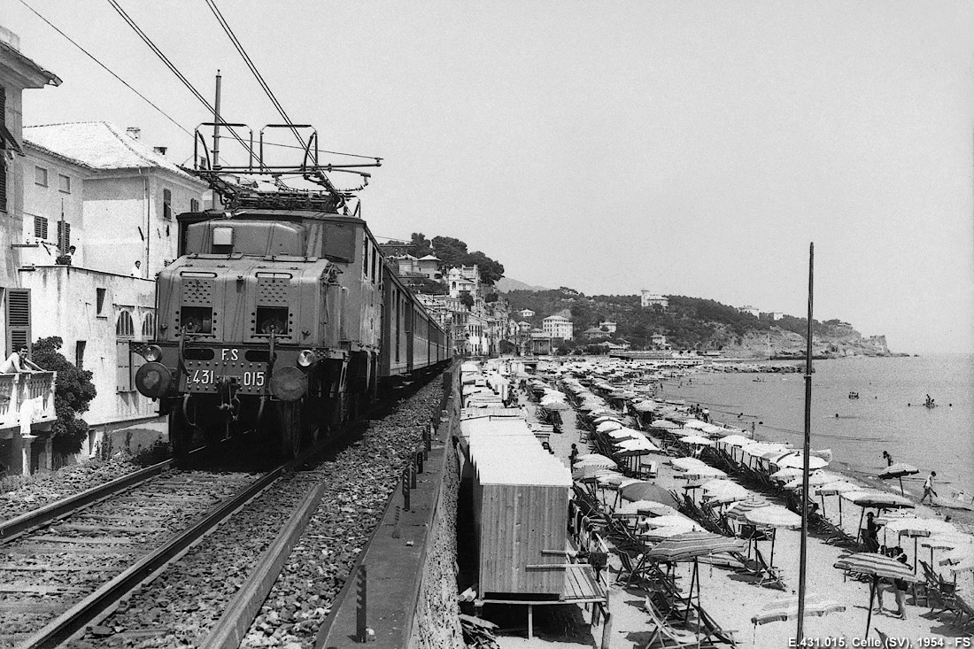 Il treno fotografico del 1954 - Celle Ligure.